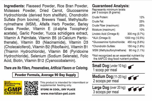 Glucosamine & Chondroitin with Multivitamin Supplement Facts